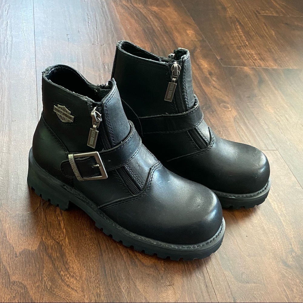 Harley Davidson Riding Wayward Biker Ankle Boots Size 5 Style 81990